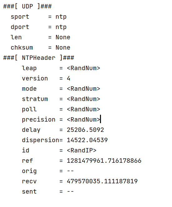 构建的随机数据包