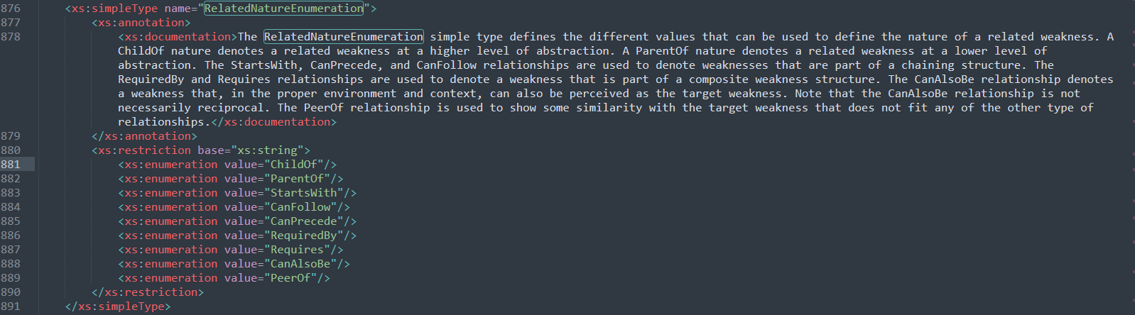 relation enum