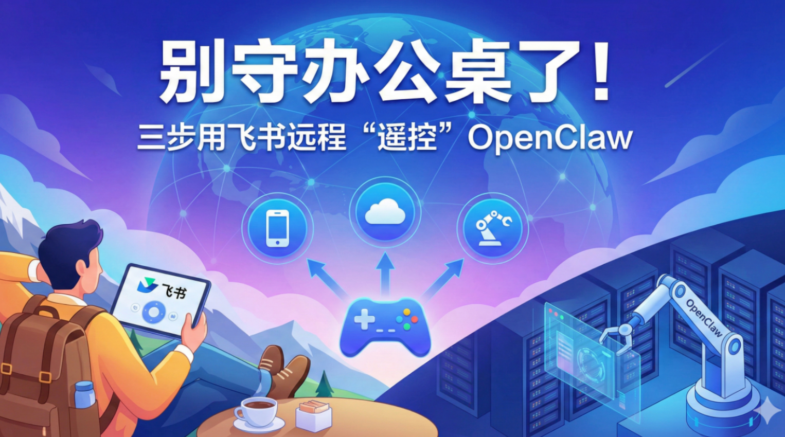 别守办公桌了！三步用飞书远程 “遥控” OpenClaw