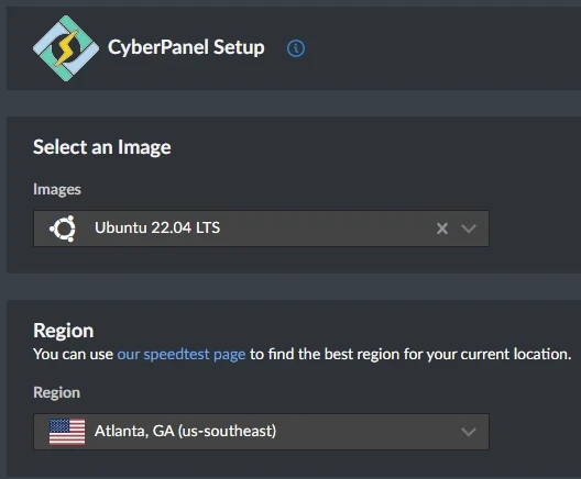 选择系统镜像和地区