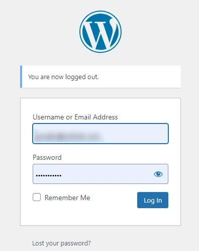 登录WordPress后台