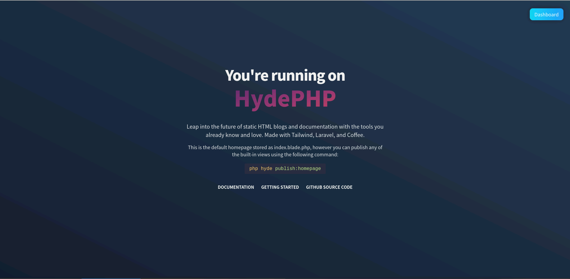 home page