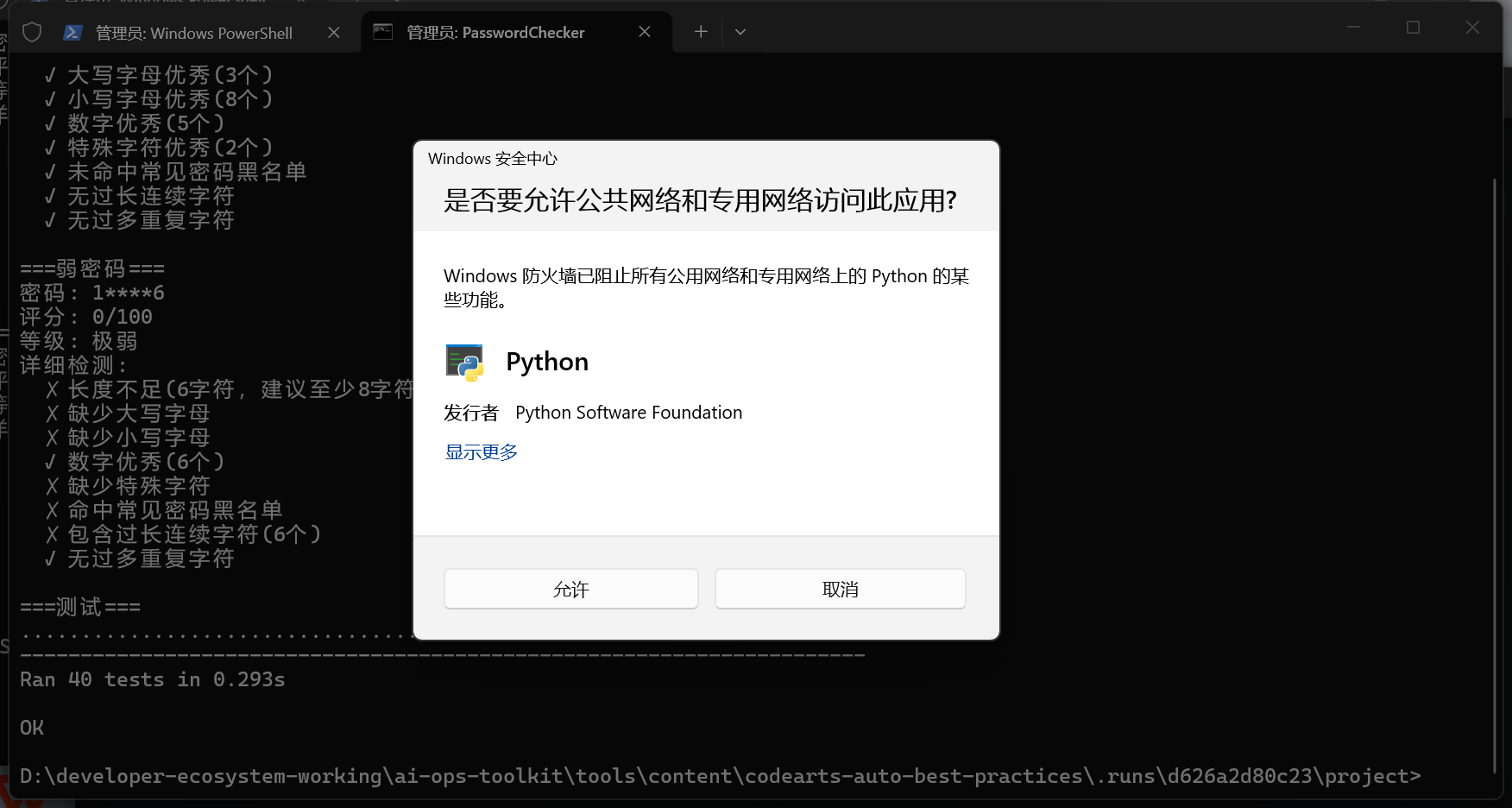 运行效果