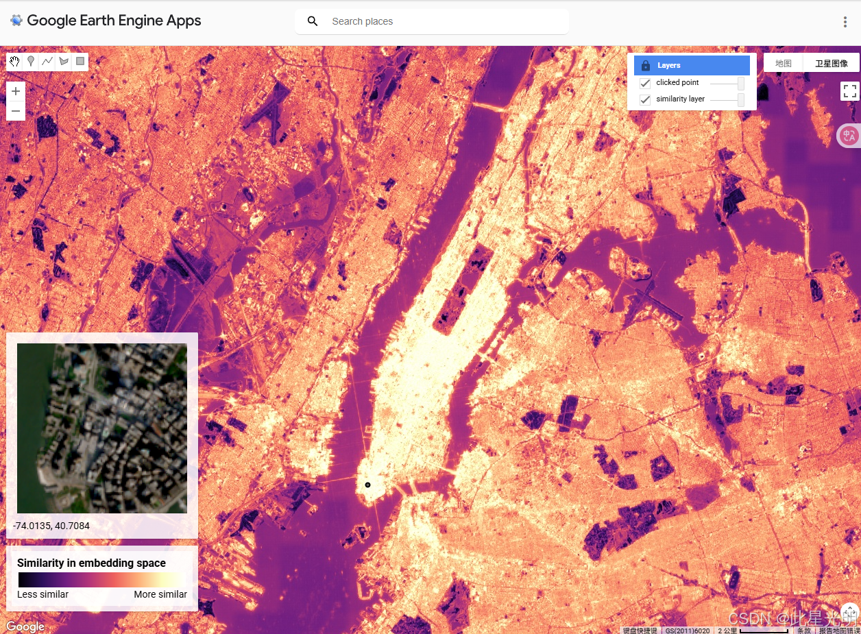 点击地图任何一个点查看可视化结果