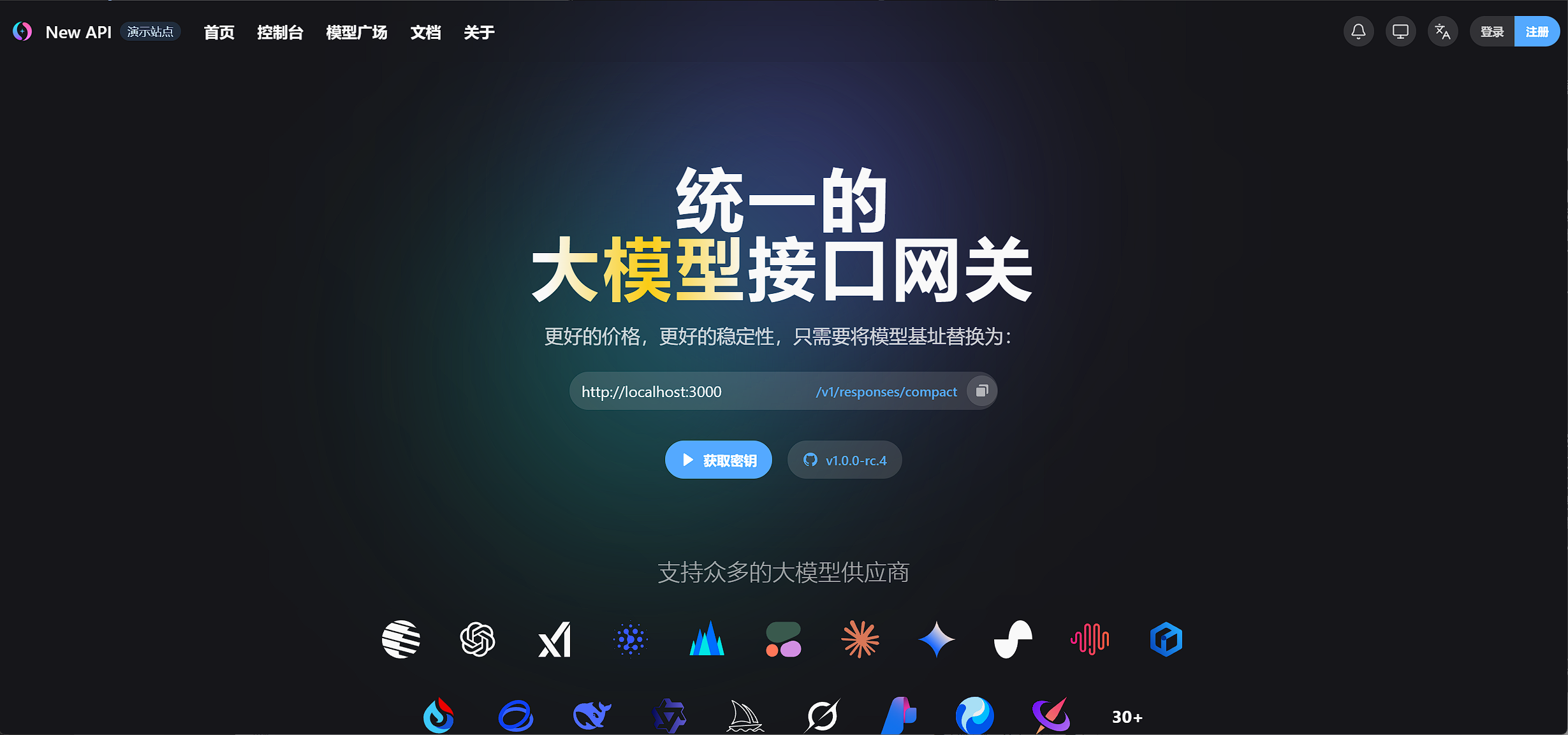 new-api 首页