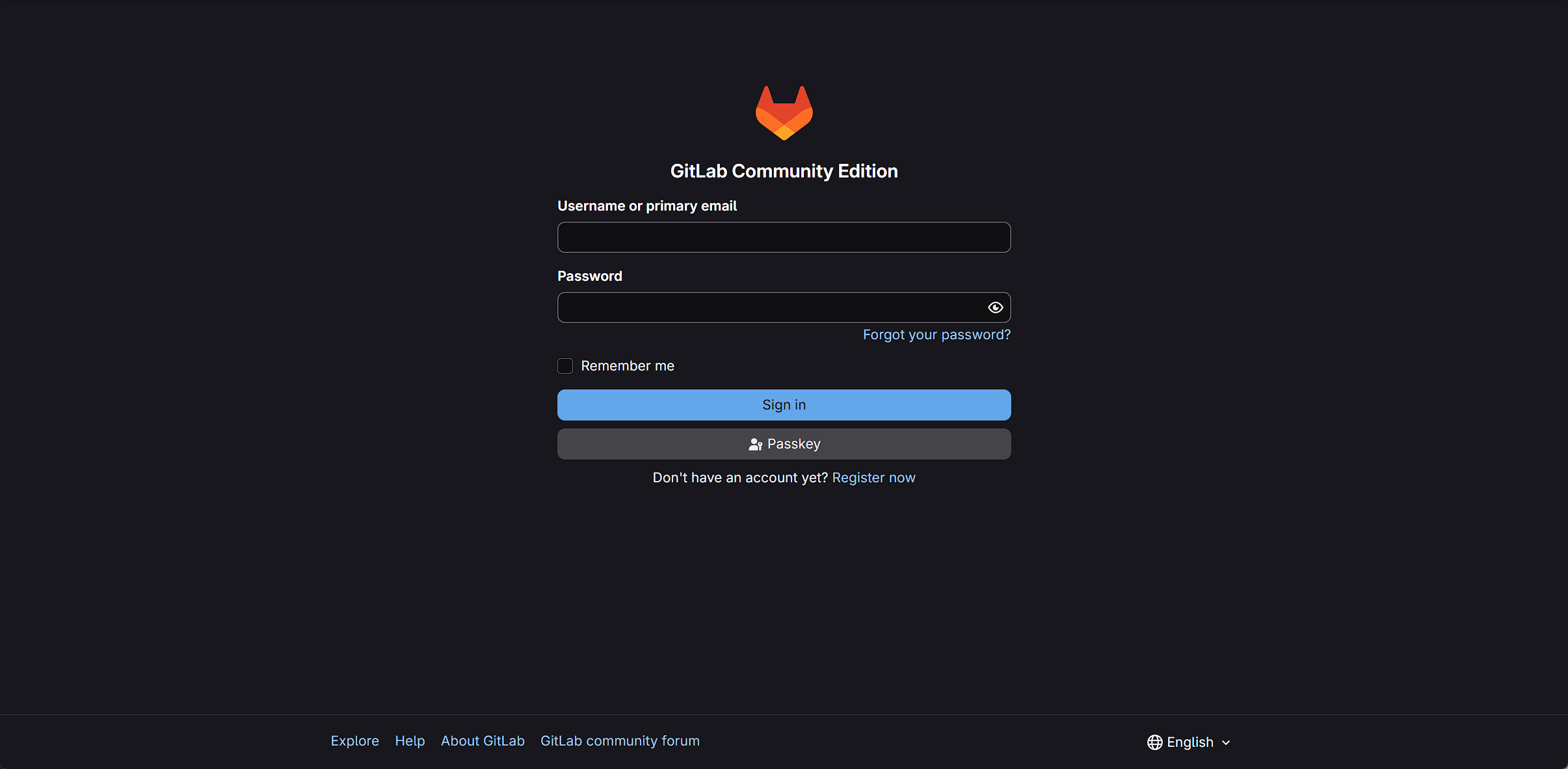 gitlab 登录页