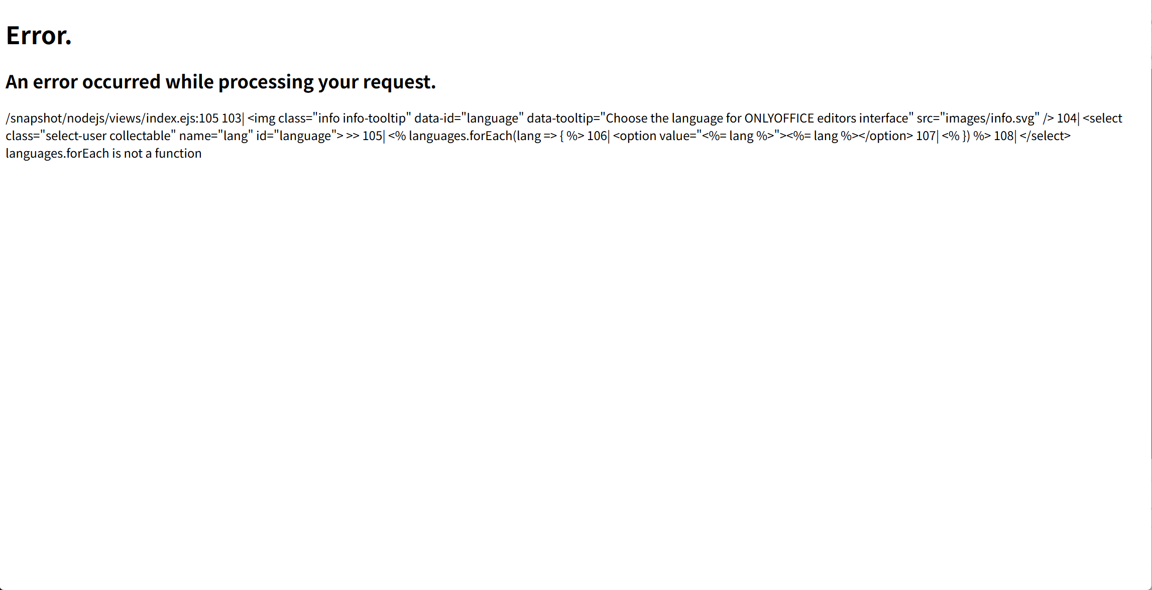 languages.forEach is not a function 报错页