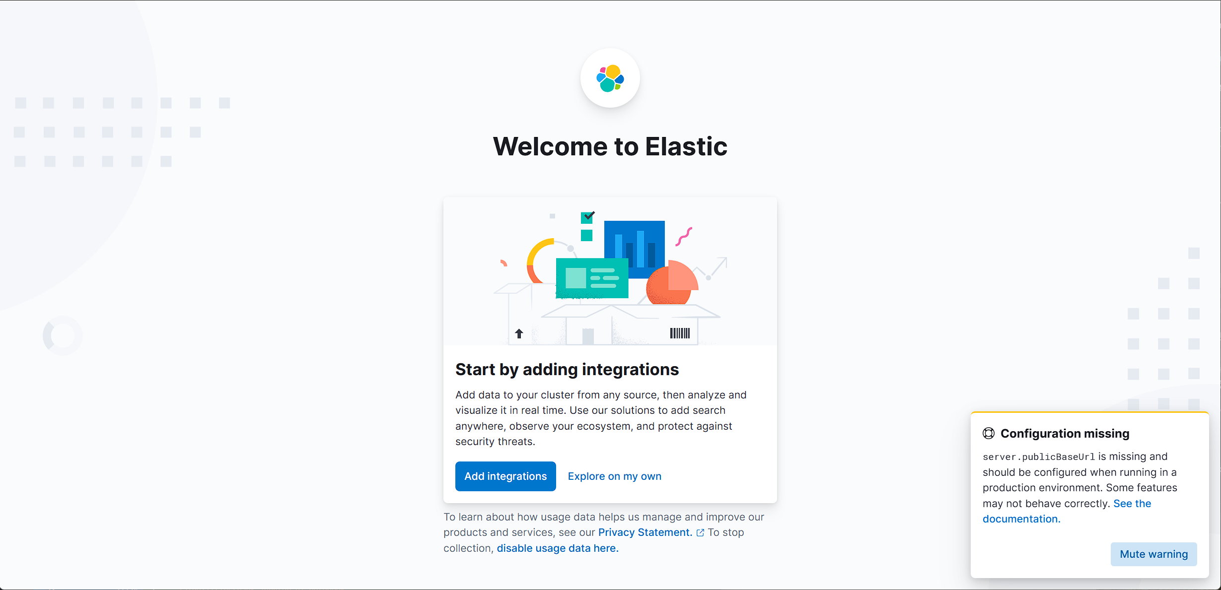 Kibana 欢迎页 Welcome to Elastic