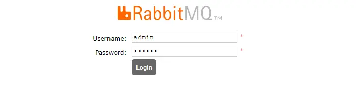 RabbitMQ登录界面