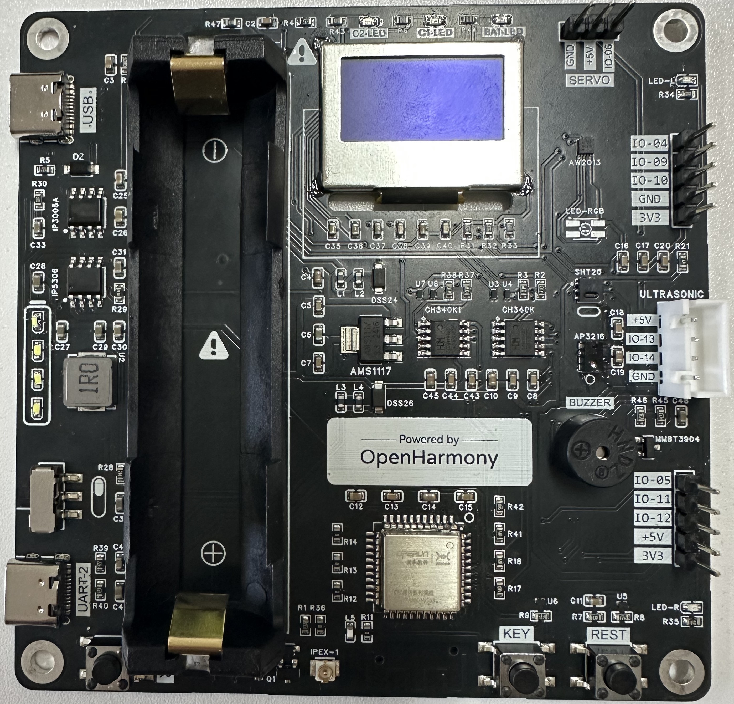 教学开发板正面图